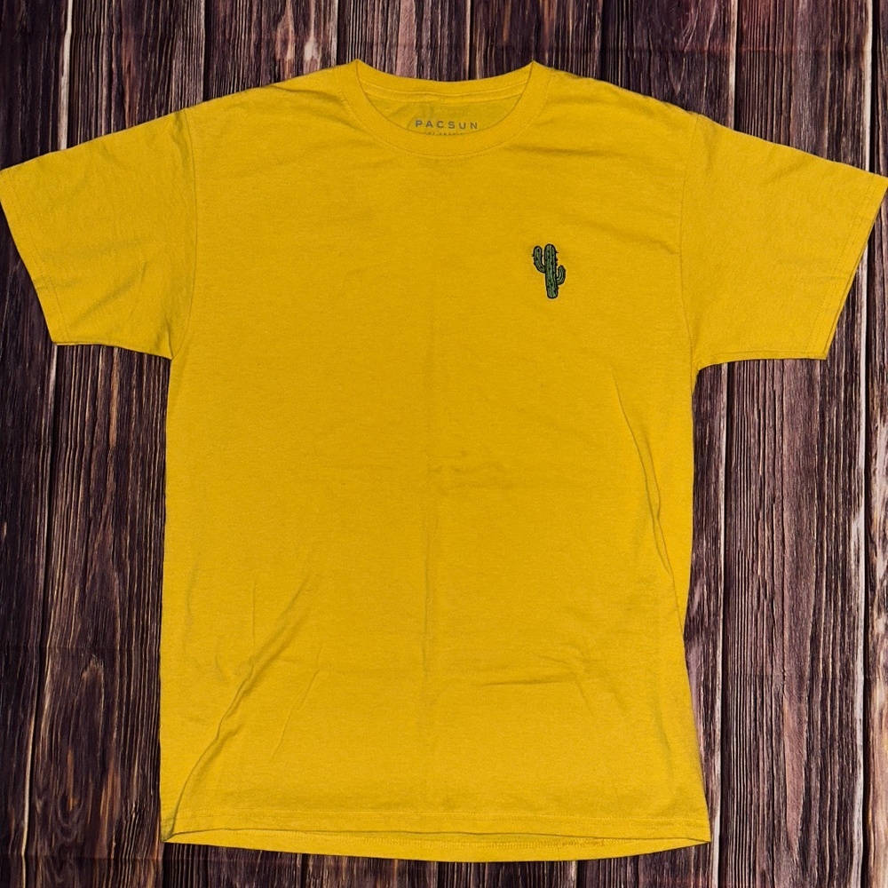 Yellow Cactus embroidered PACSUN tee